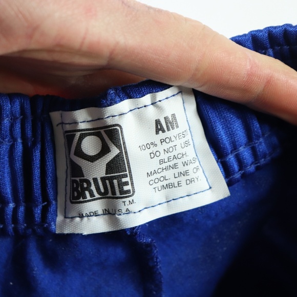 80s New Brute Mens Medium Soccer Sweatpants Blue - Picture 4 of 5